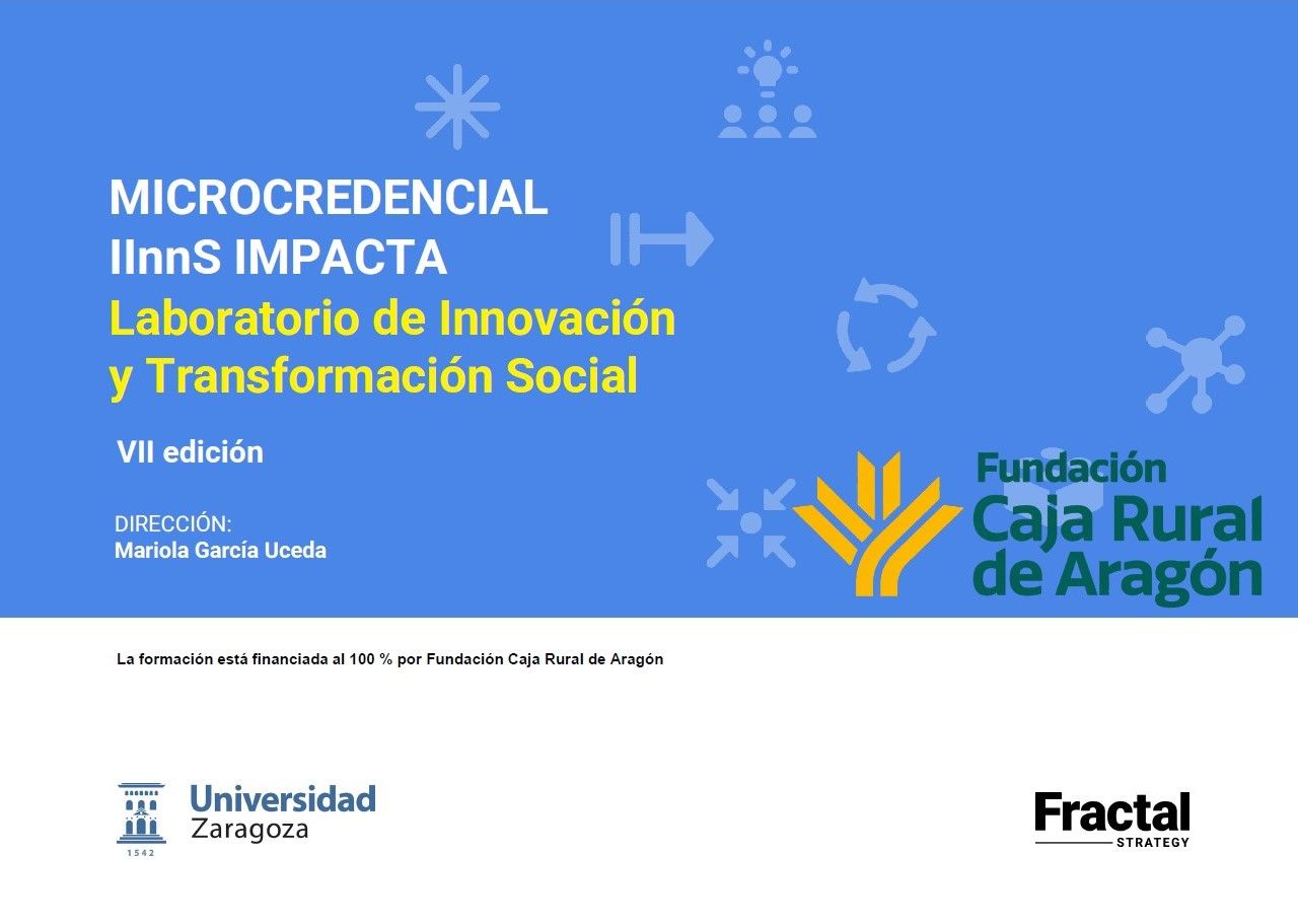 IInnS IMPACTA ofrece a las entidades sociales formación en innovación financiada al 100 % por Fundación Caja Rural de Aragón